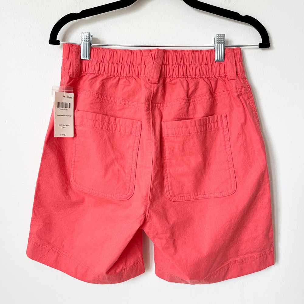 NEW Duluth Trading Co Cotton Hemp 7" Shorts Womens 2 Coral - Picture 3 of 8